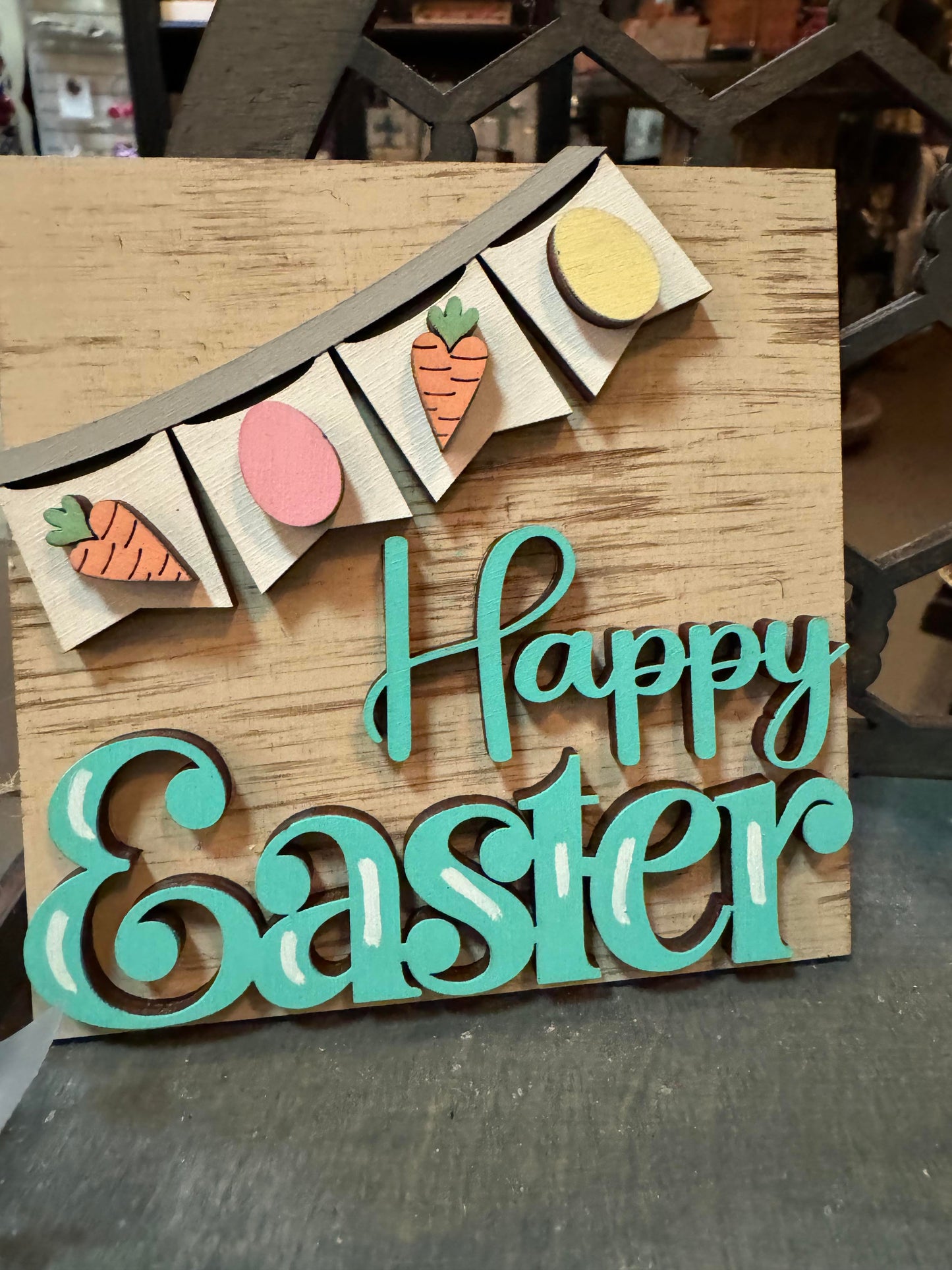 3D Tiered Tray Decor - Happy Easter Carrot Patch