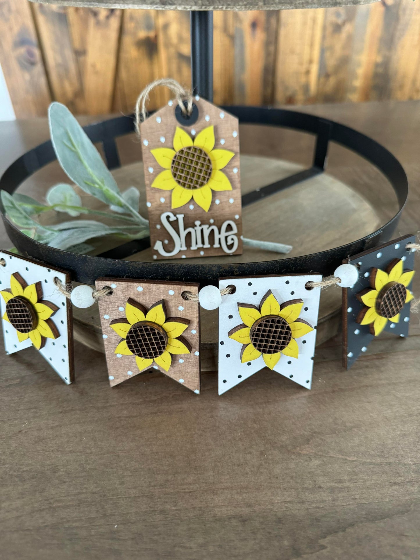 3D Tiered Tray Decor - Sunflower you are my sunshine