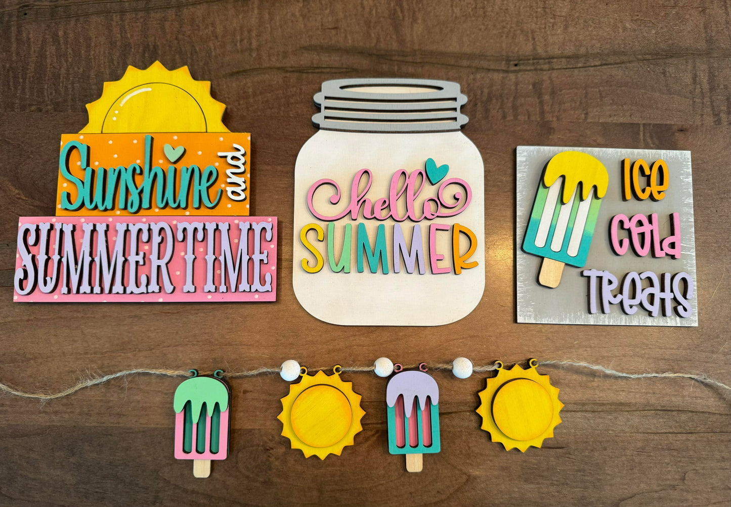 3D Tiered Tray Decor - Summer Popsicle