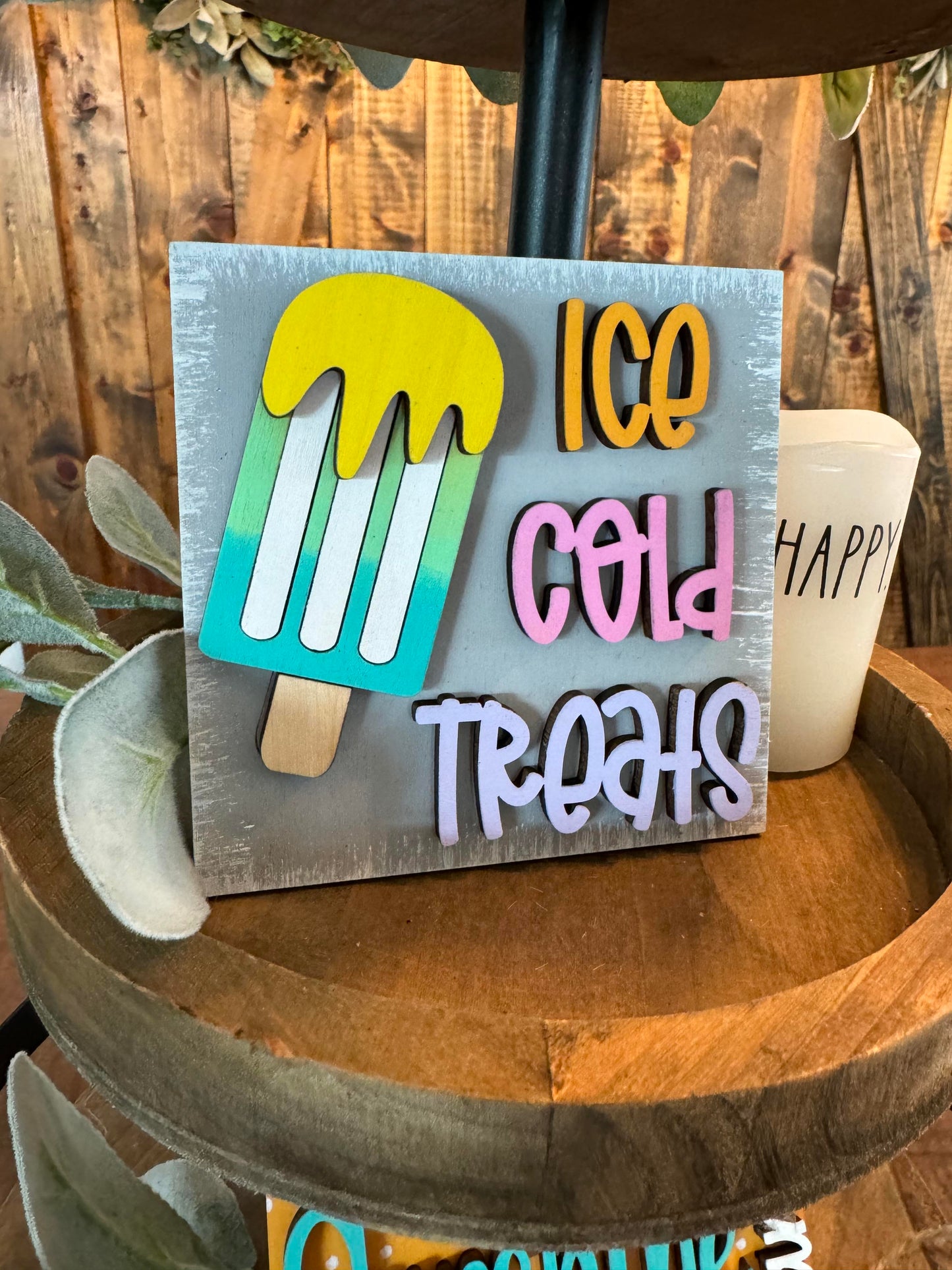 3D Tiered Tray Decor - Summer Popsicle