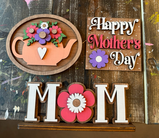 3D Tiered Tray Decor - Happy Mother's Day