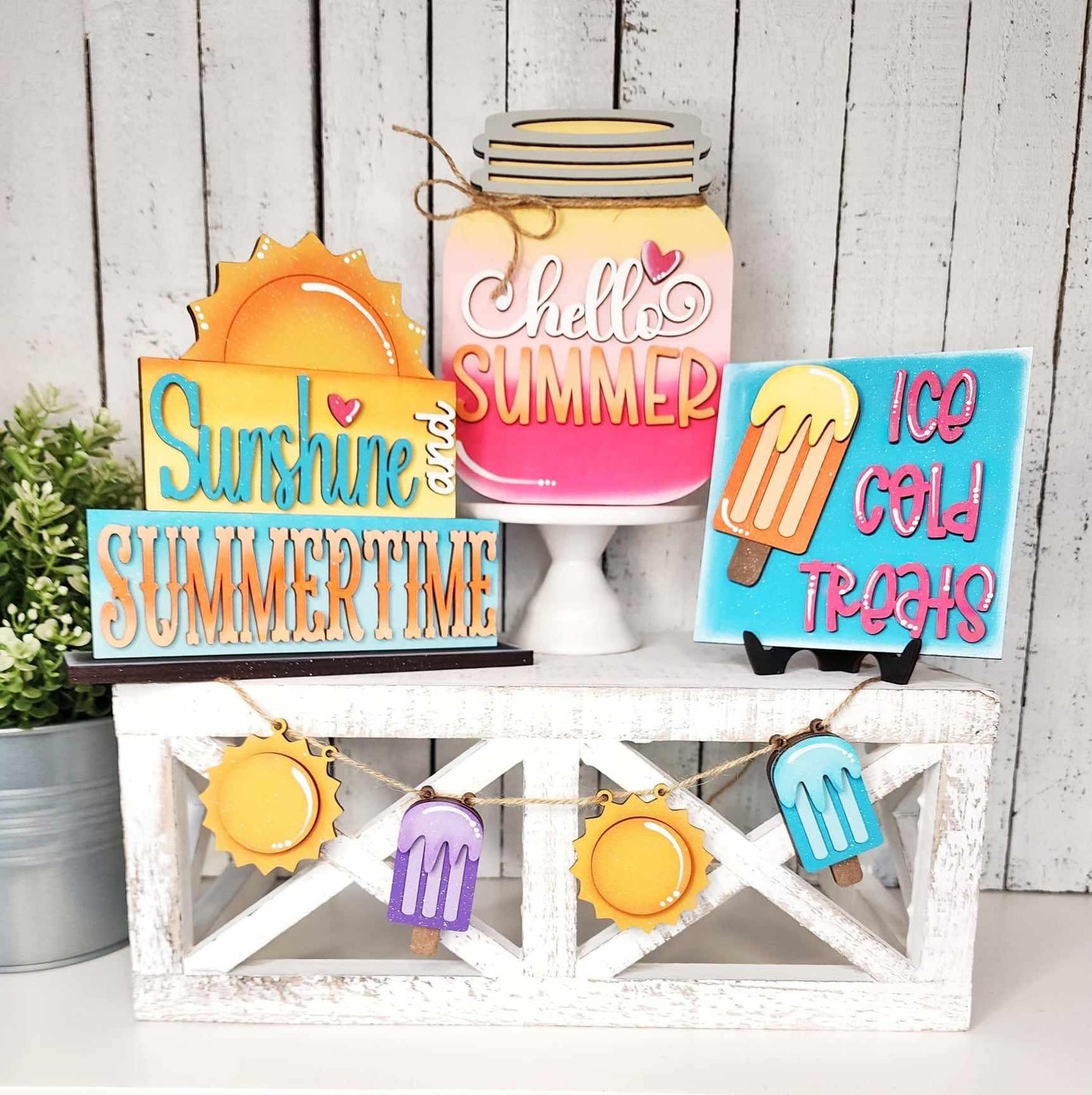 3D Tiered Tray Decor - Summer Popsicle