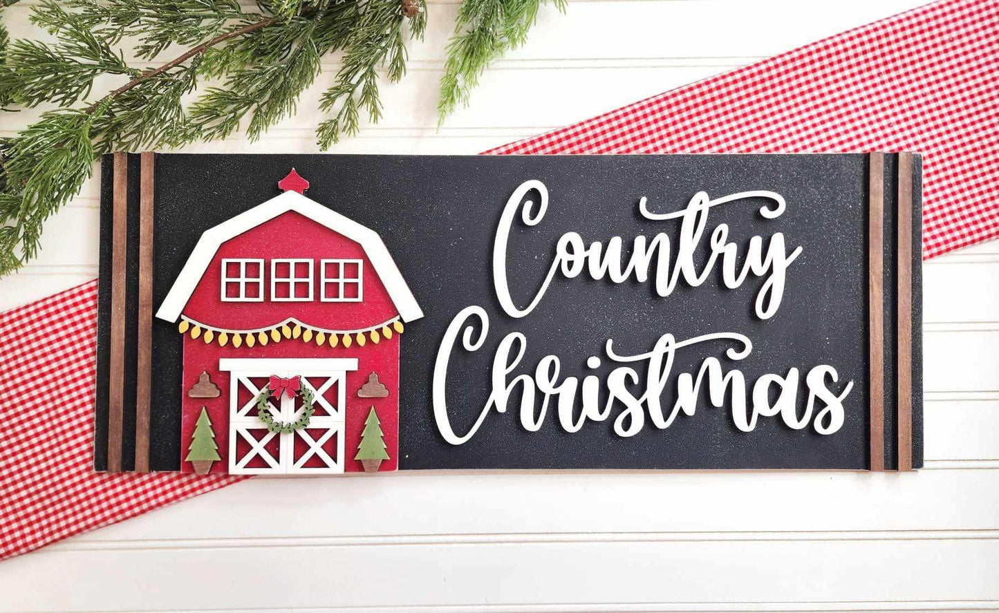 3D Country Christmas with Barn