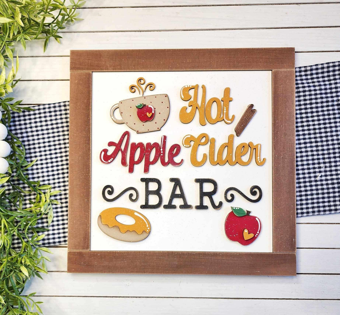 3D Framed Hot Apple Cider Bar