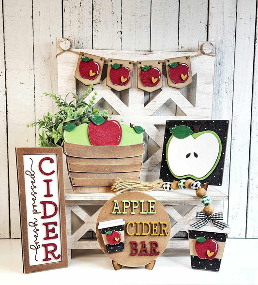 3D Tiered Tray Decor - Apple Cider Bar