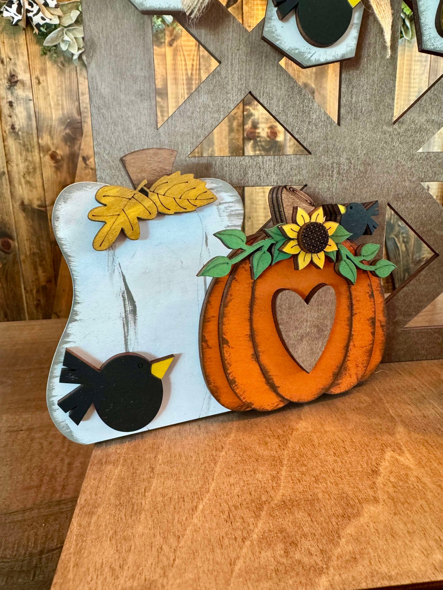 3D Tiered Tray Decor - Farm Fresh Pumpkins