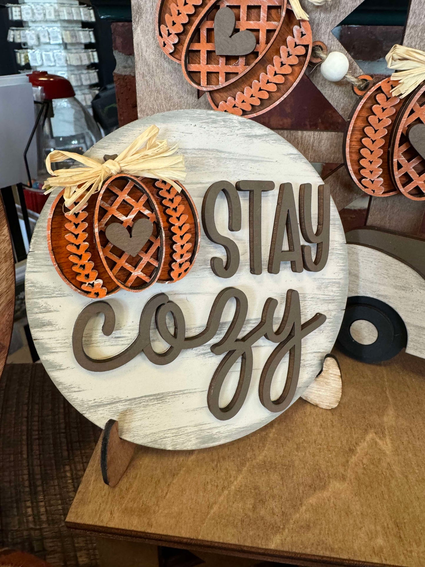 3D Tiered Tray Decor - Sweater Pumpkin