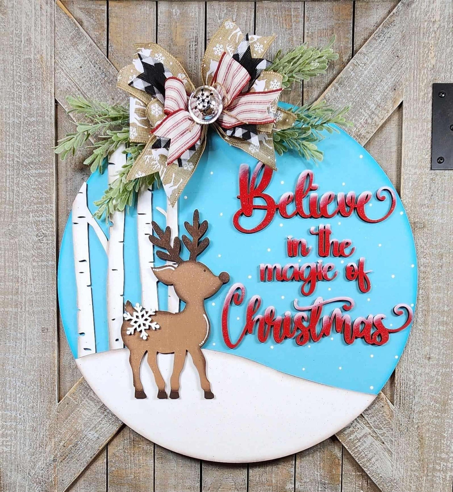 3D Door hanger - Believe in the magic of Christmas