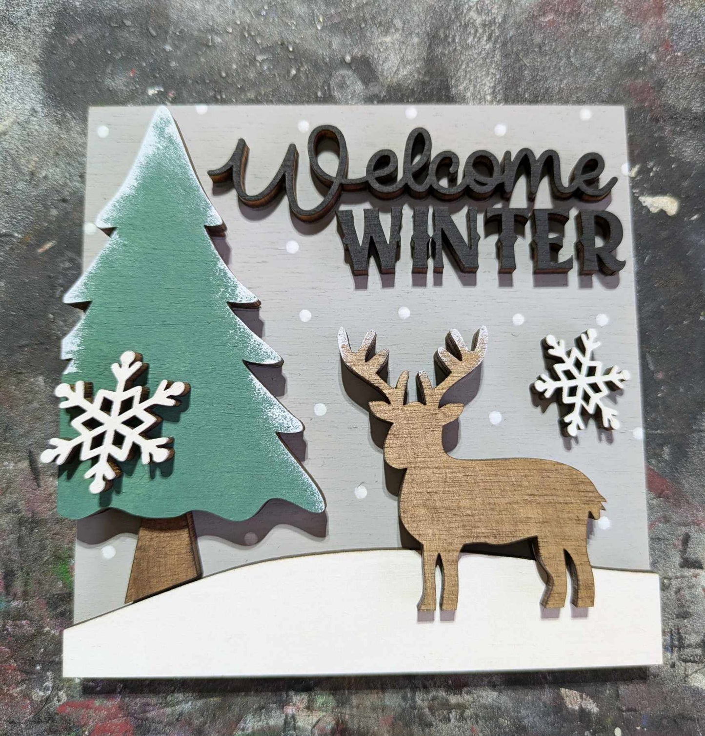 3D Interchangeable Square INSERTS ONLY - Christmas and Winter