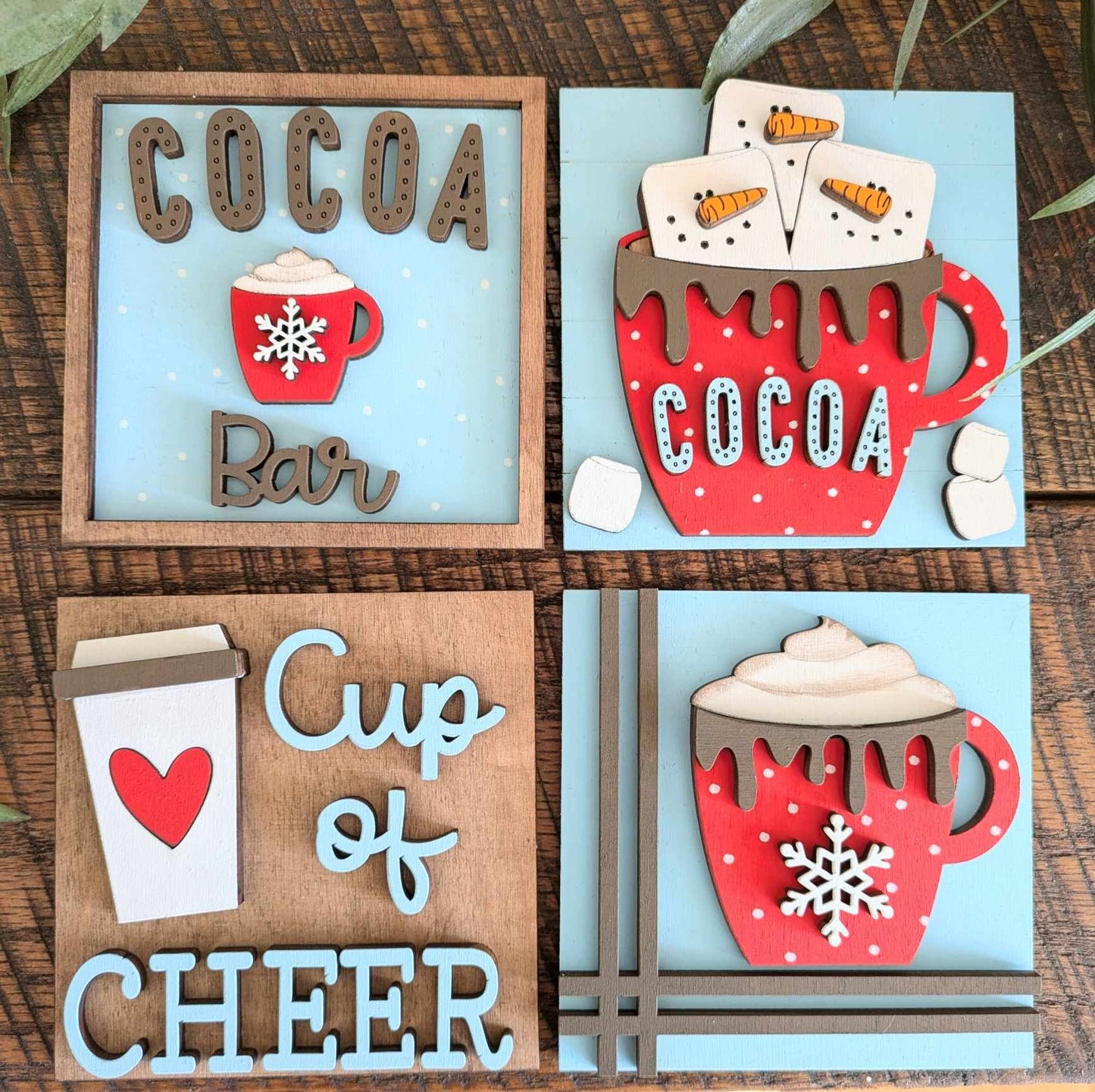 3D Interchangeable Square INSERTS ONLY - Christmas and Winter