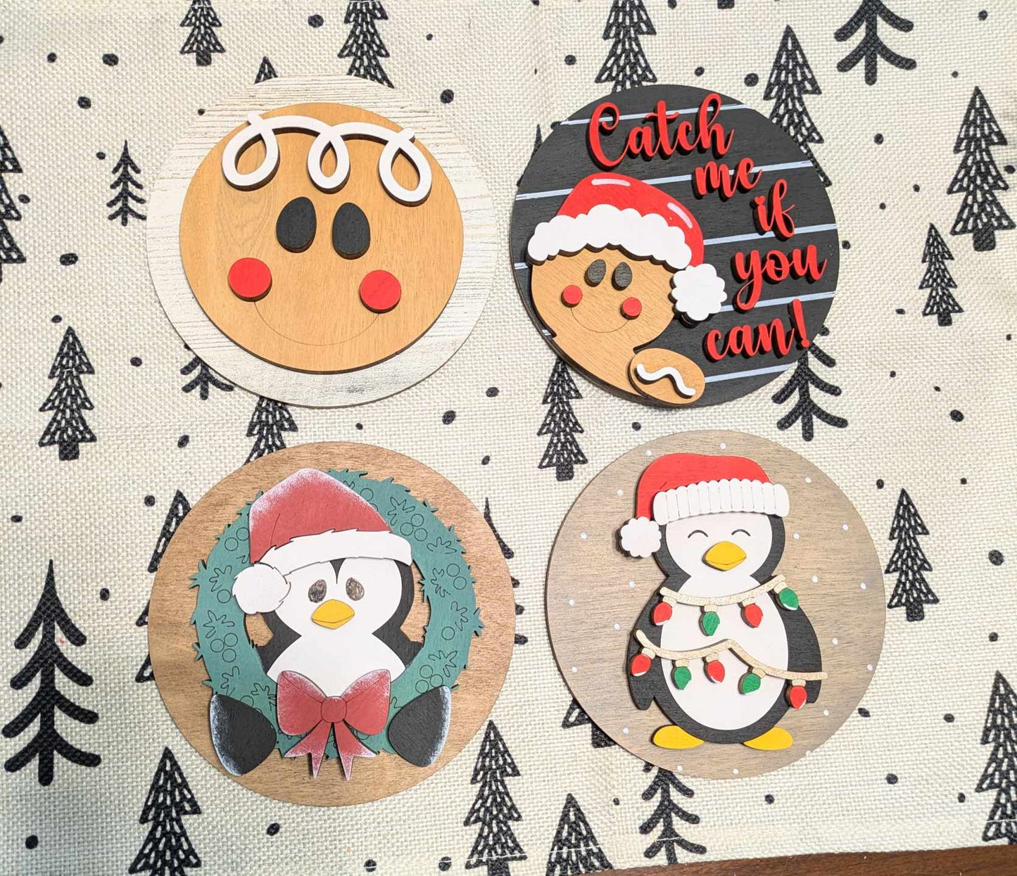 3D Interchangeable Round INSERTS - Winter and Christmas