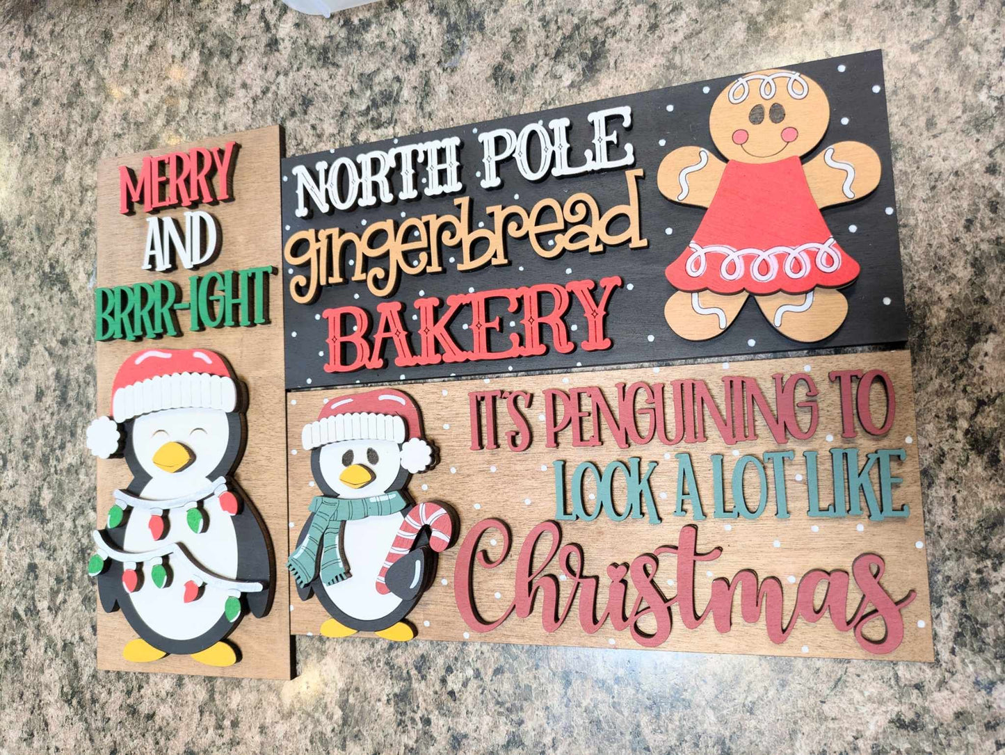 3D Interchangeable Rectangle INSERTS ONLY - Christmas and Winter