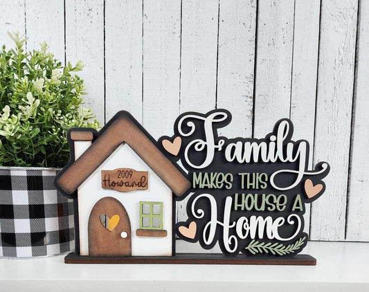 3D Standing Family makes this house a Home Customizable Display