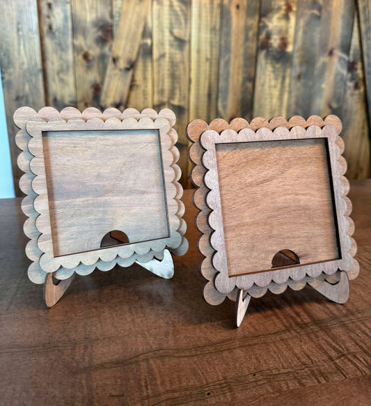3D Interchangeable Scalloped Square BASE ONLY