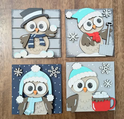 3D Interchangeable Square INSERTS ONLY - Christmas and Winter