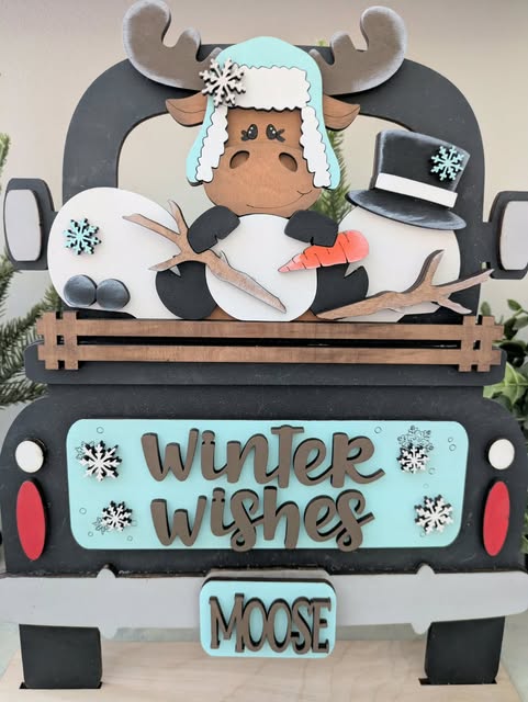 3D Interchangeable Seasonal Truck with stand INSERTS ONLY