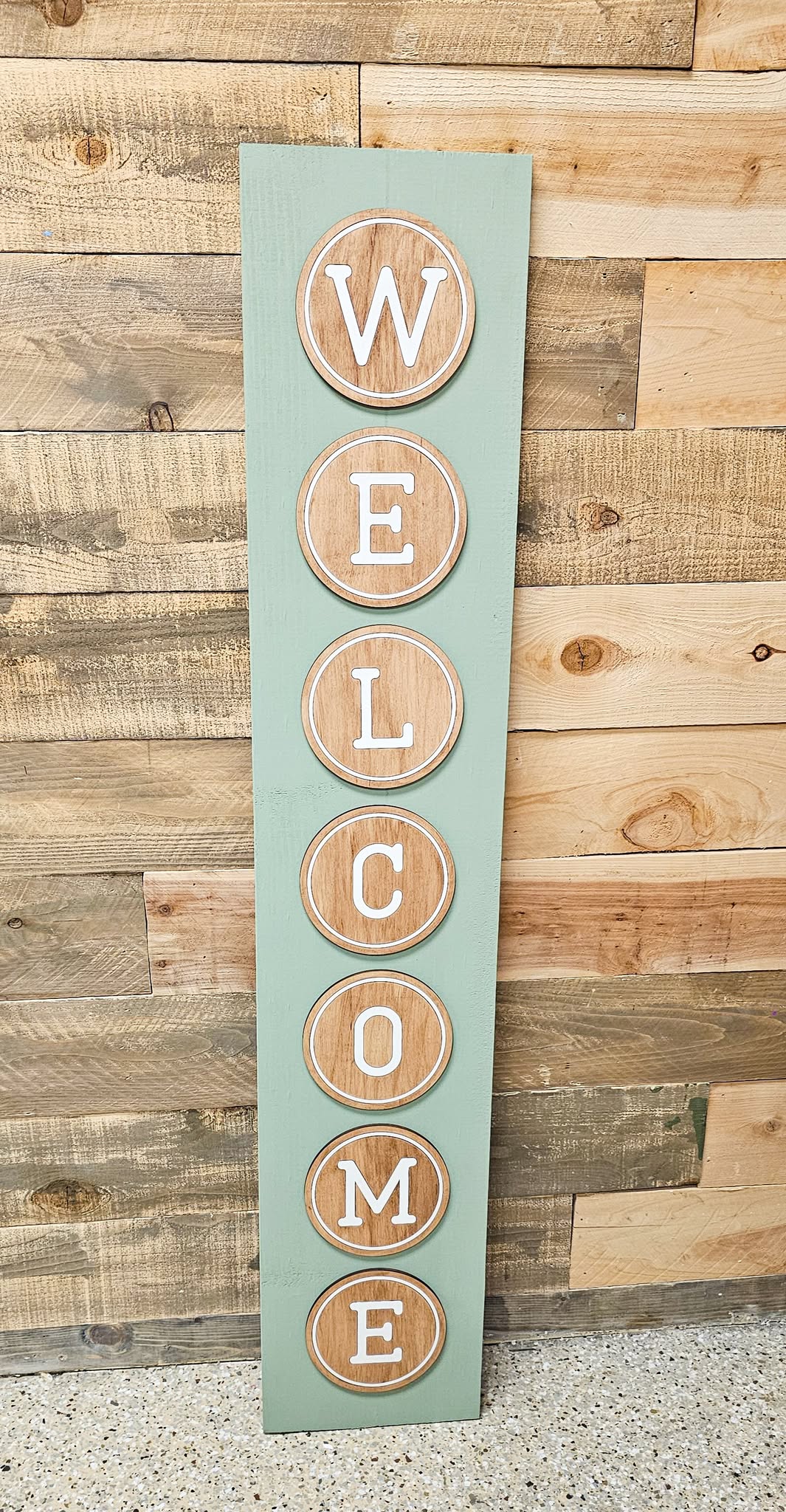 3D Welcome inside 3D circles