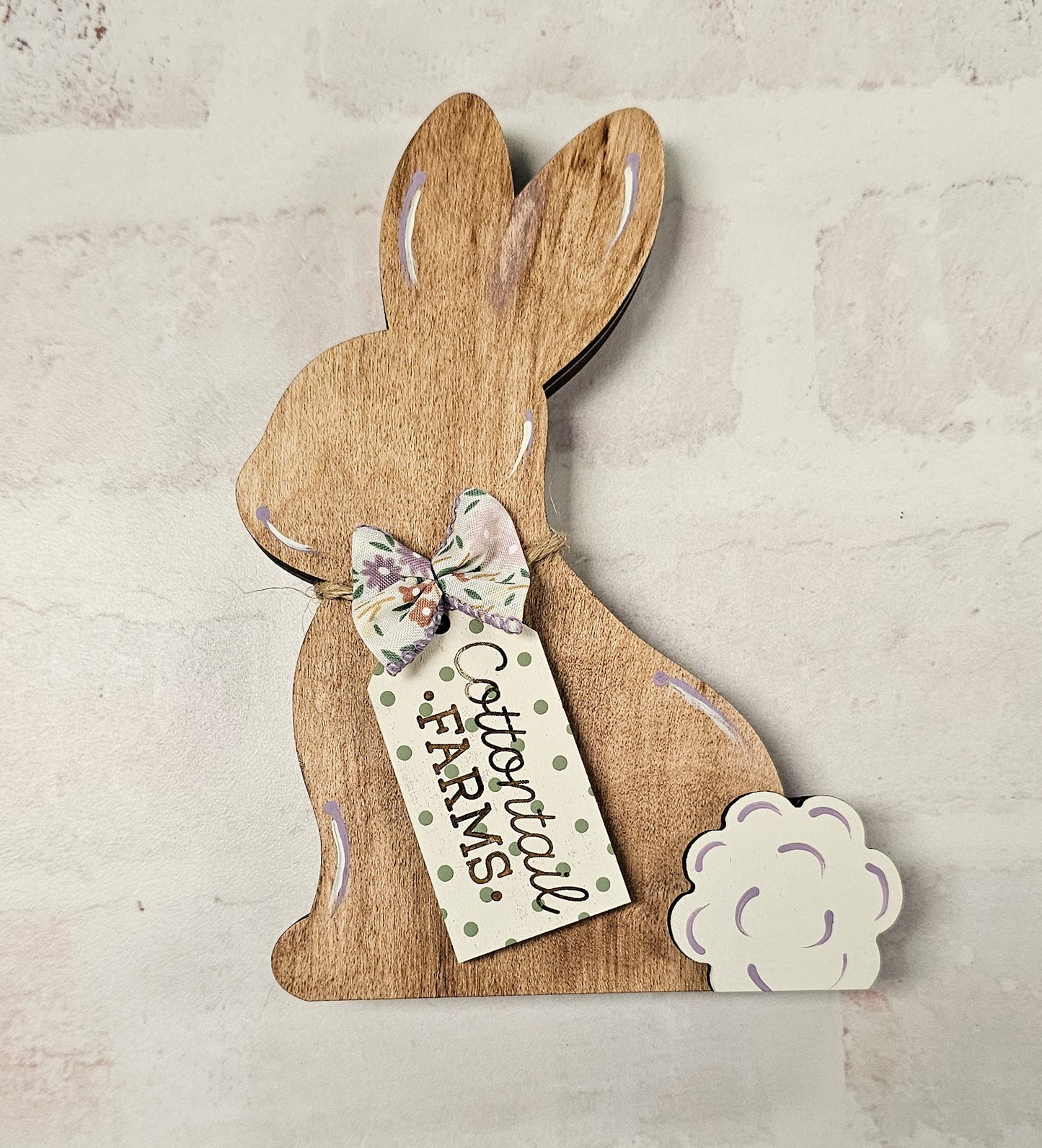 3D Decor Cottontail Farms bunny (side View)