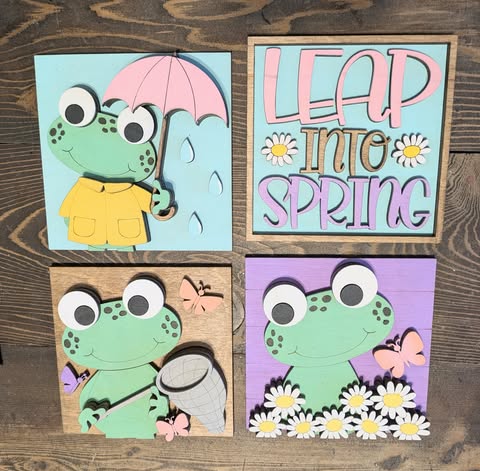 3D Interchangeable Square INSERTS - Easter and Spring
