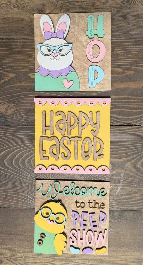 3D Interchangeable Square INSERTS - Easter and Spring