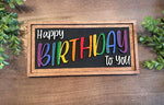 3D Interchangeable Rectangle  INSERTS ONLY - Birthday