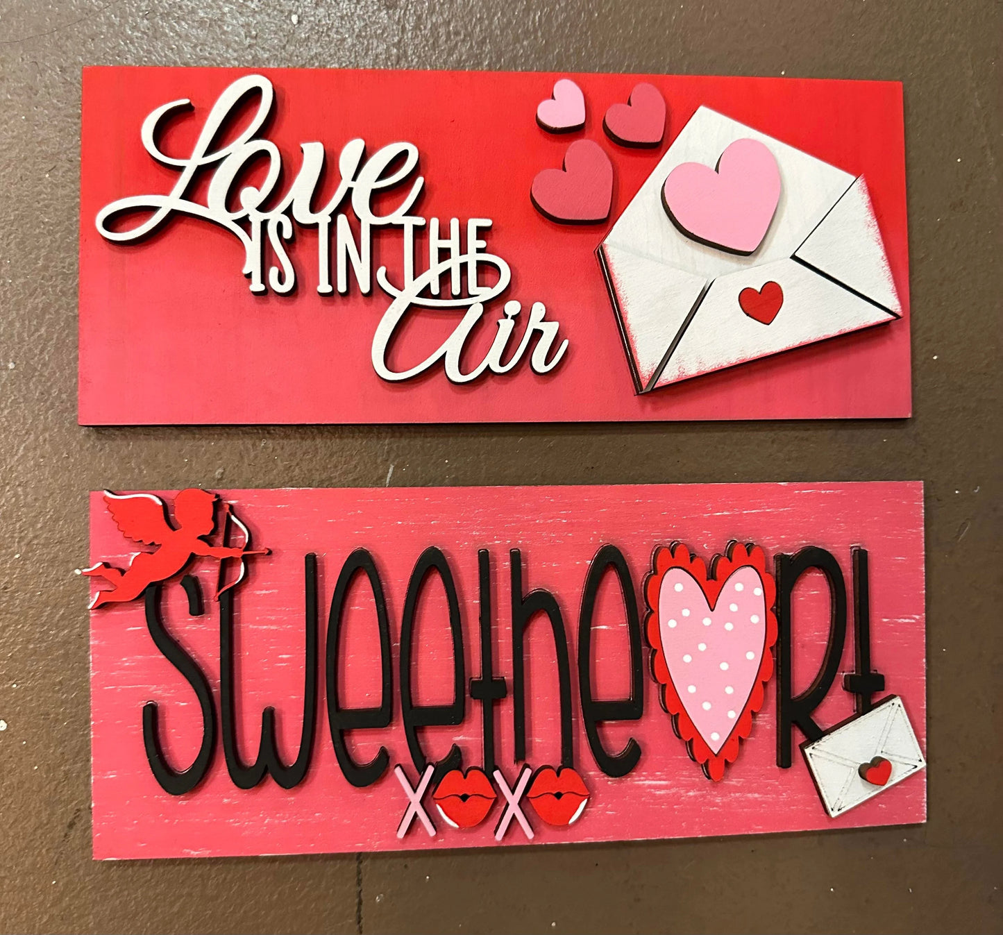 3D Interchangeable Rectangle INSERTS ONLY - Valentines Day