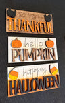 3D Interchangeable MINI Rectangle INSERTS ONLY - Mini Fall and Halloween