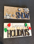 3D Interchangeable MINI Rectangle INSERTS ONLY - Mini Christmas and Winter