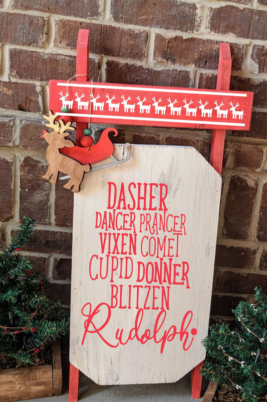 Winter Sled - Reindeer Names