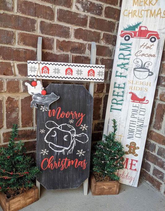 Winter Sled - Moorry Christmas with Cow
