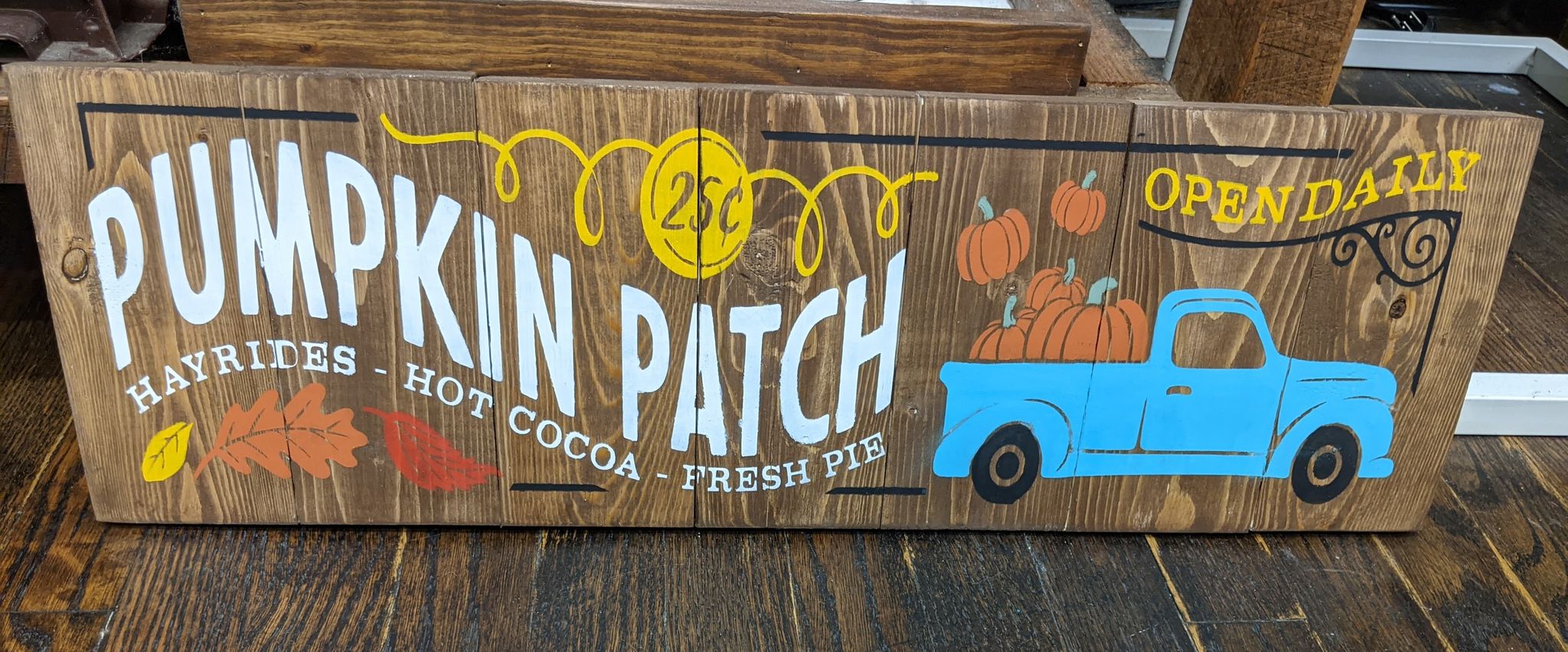 Pumpkin Patch Hayrides Hot Cocoa Fresh pie