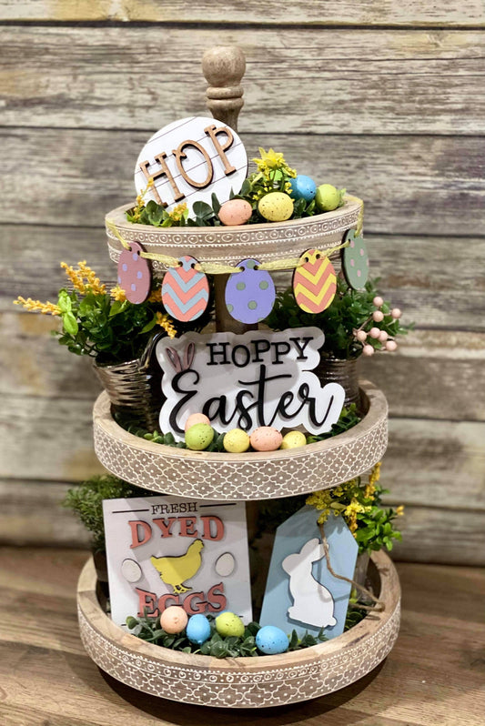 3D Tiered Tray Decor - Easter