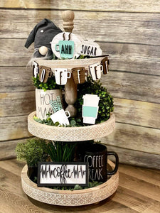 3D Tiered Tray Decor - Coffee