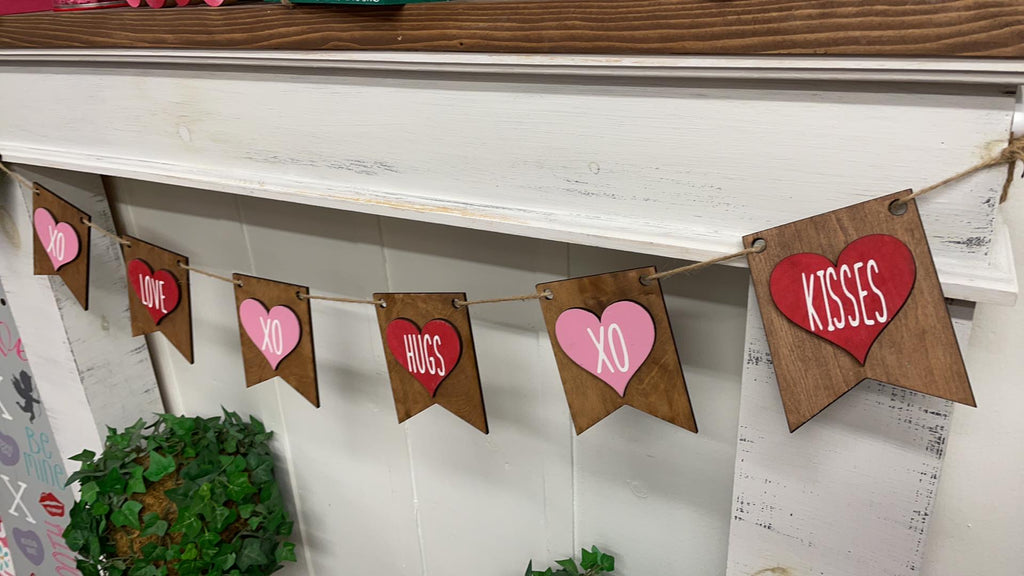 3D Banner - 3D Heart Banner - Valentines Day