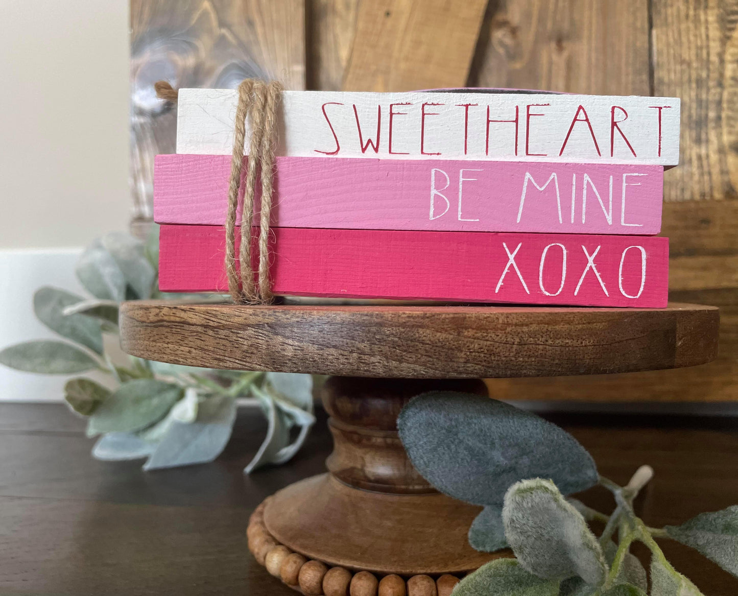 Tiered Tray Mini Book Stack - Valentines Day