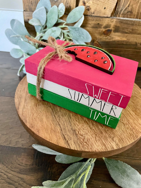 Tiered Tray Mini Book Stack - Sweet Summer time