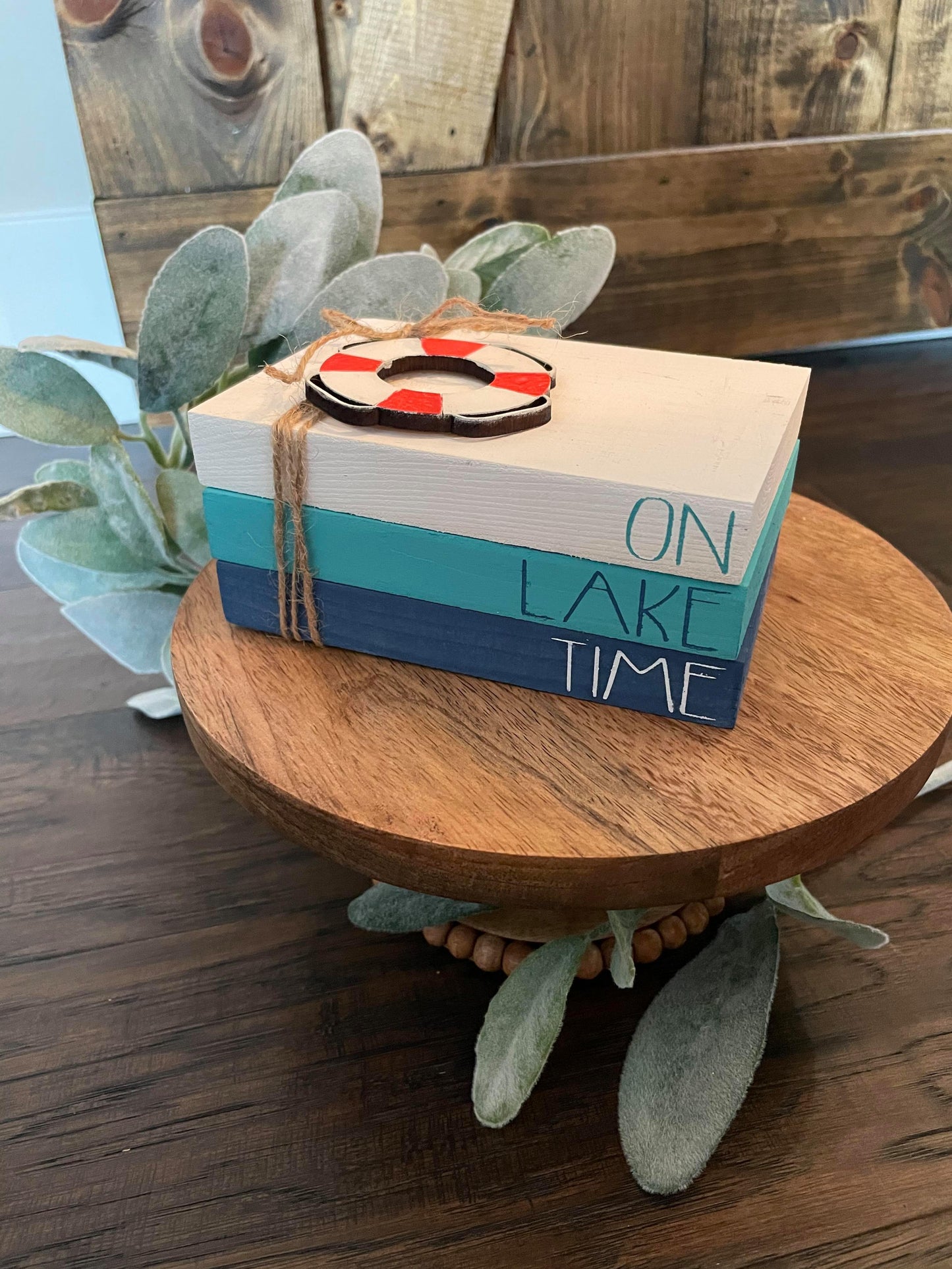 Tiered Tray Mini Book Stack - On lake time