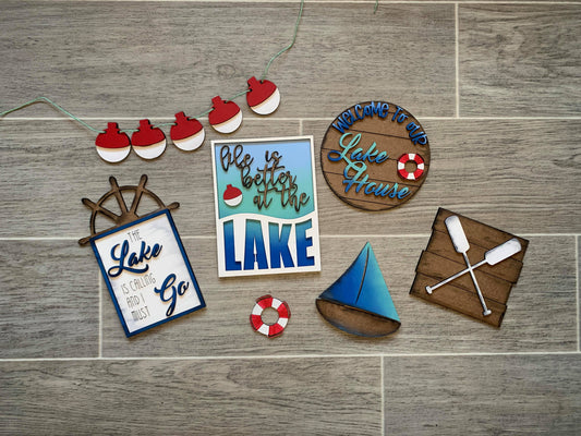 3D Tiered Tray Decor - Lake