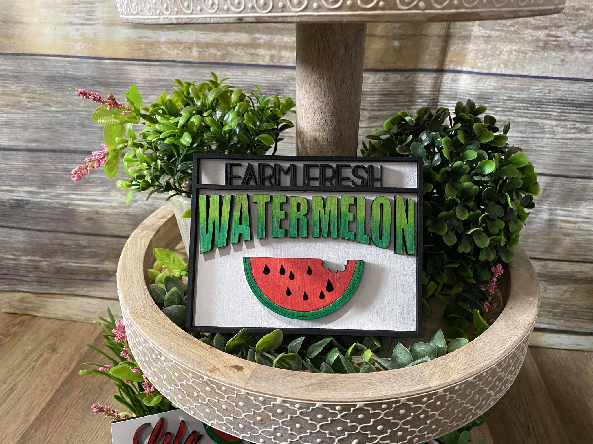 3D Tiered Tray Decor - Waterlmelon