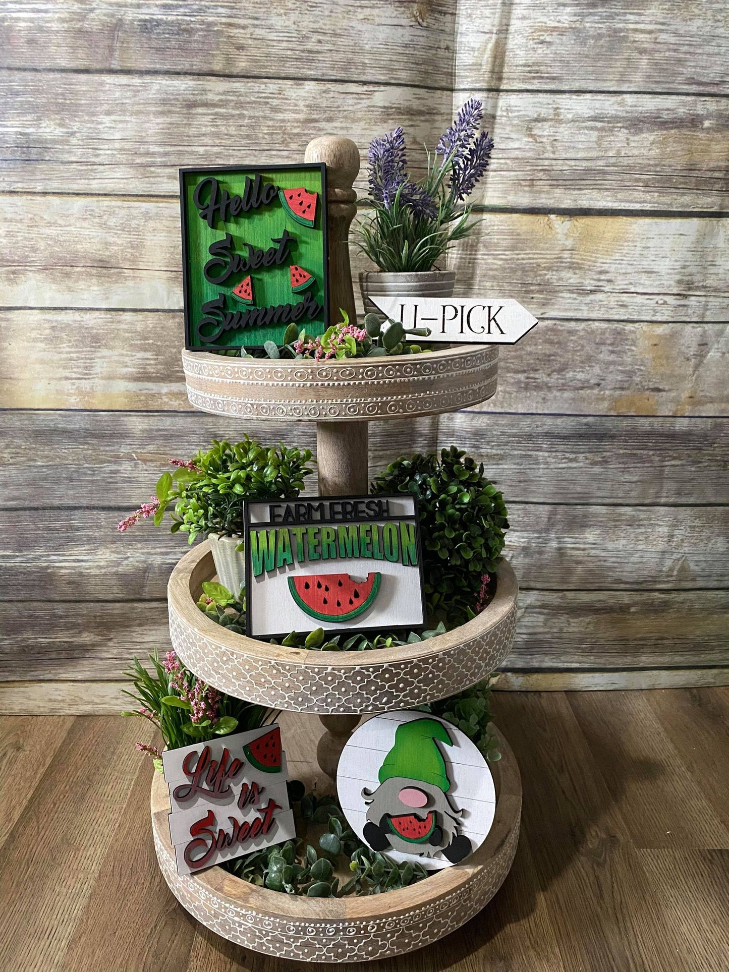 3D Tiered Tray Decor - Waterlmelon