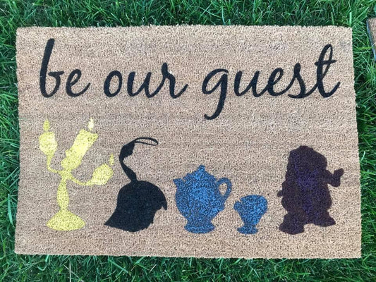 Be our guest with characters at the bottom