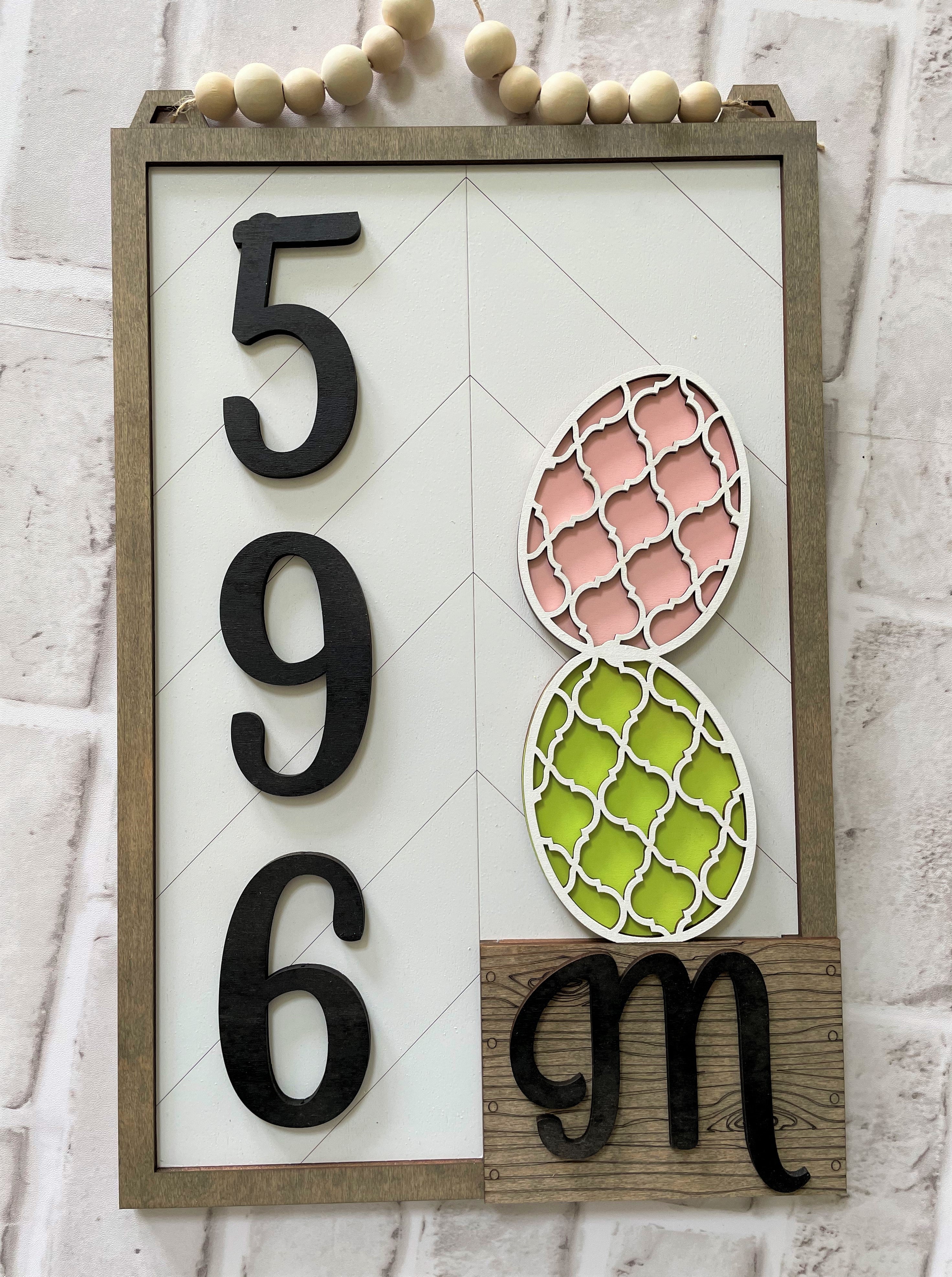 3D Interchangeable Address Plaque with Inserts