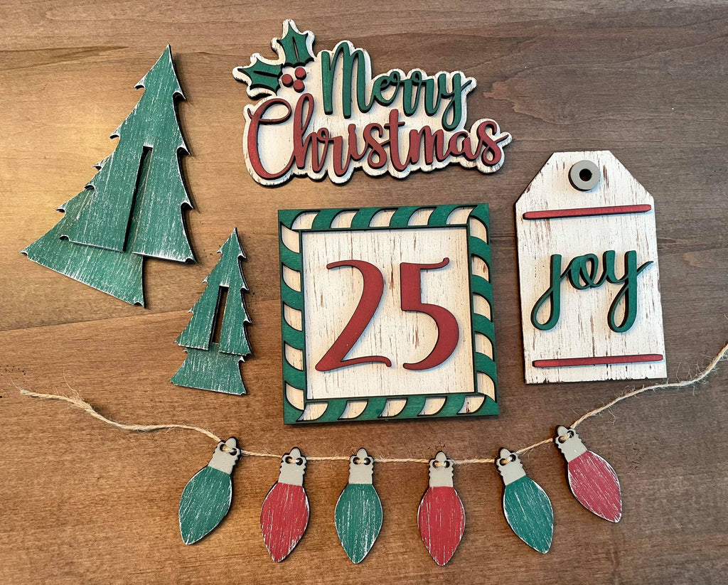 3D Tiered Tray Decor - Christmas