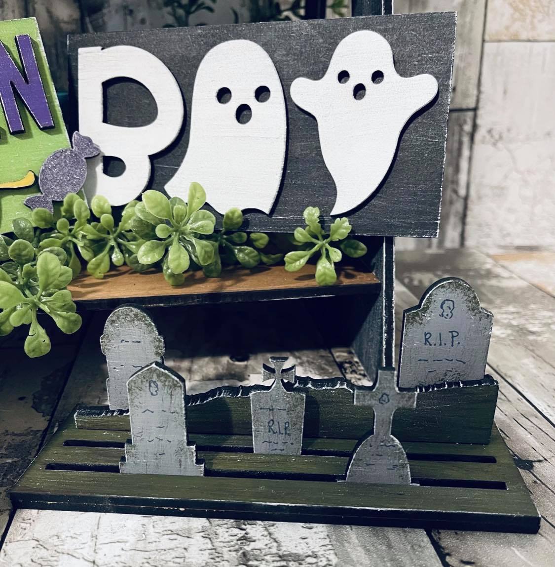 3D Tiered Tray Decor - Cute Halloween