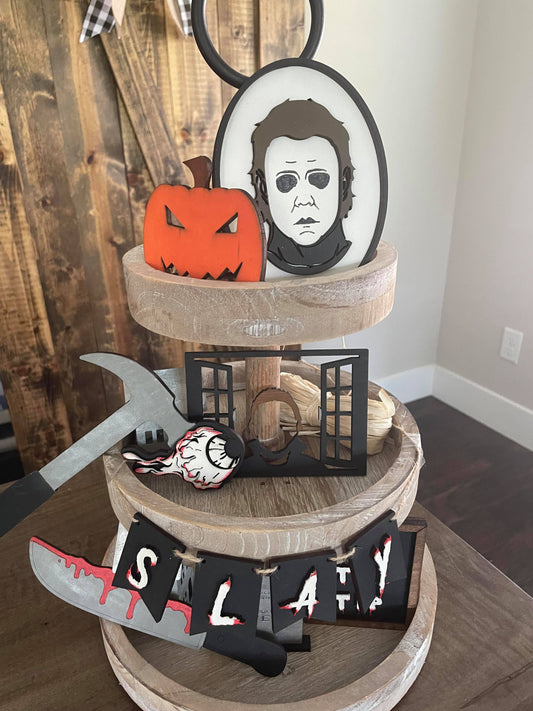 3D Tiered Tray Decor - Michael Myers