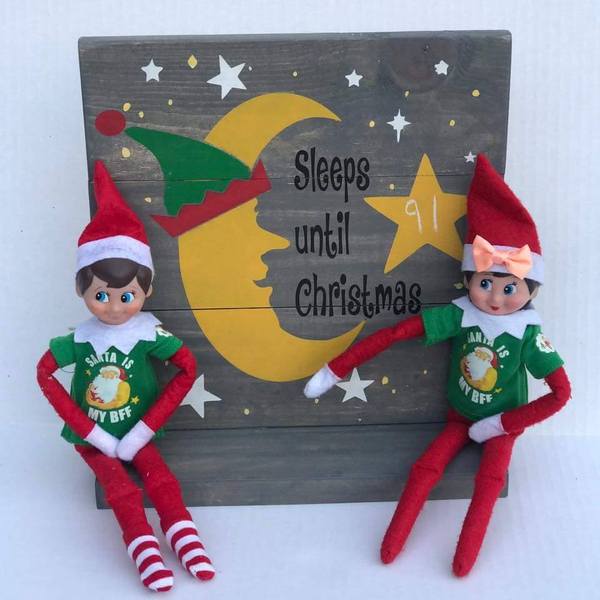 Sleeps until Christmas Chalkboard (Elf on shelf)
