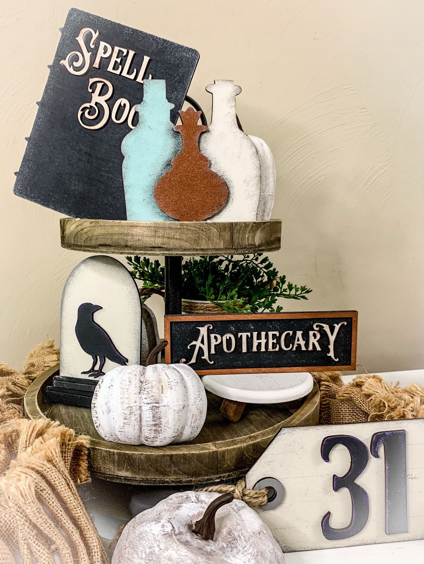 3D Tiered Tray Decor - Halloween Witchcraft