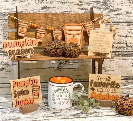 3D Tiered Tray Decor - Fall Pumpkin Everything