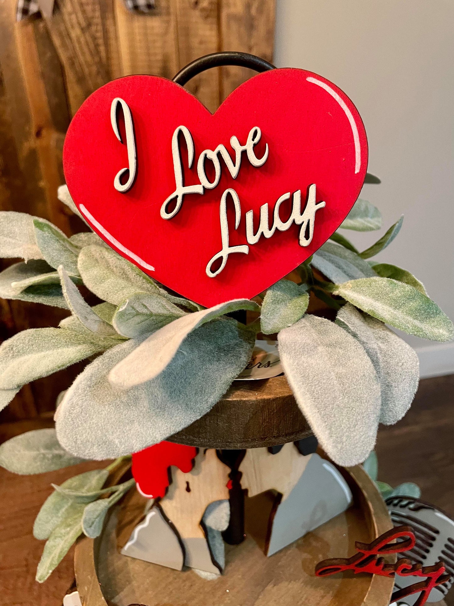3D Tiered Tray Decor - I love Lucy