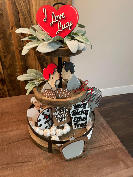 3D Tiered Tray Decor - I love Lucy